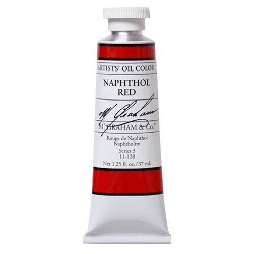 M. Graham & Co., Artists', Oil Paint, 1.25oz, Naphthol Red